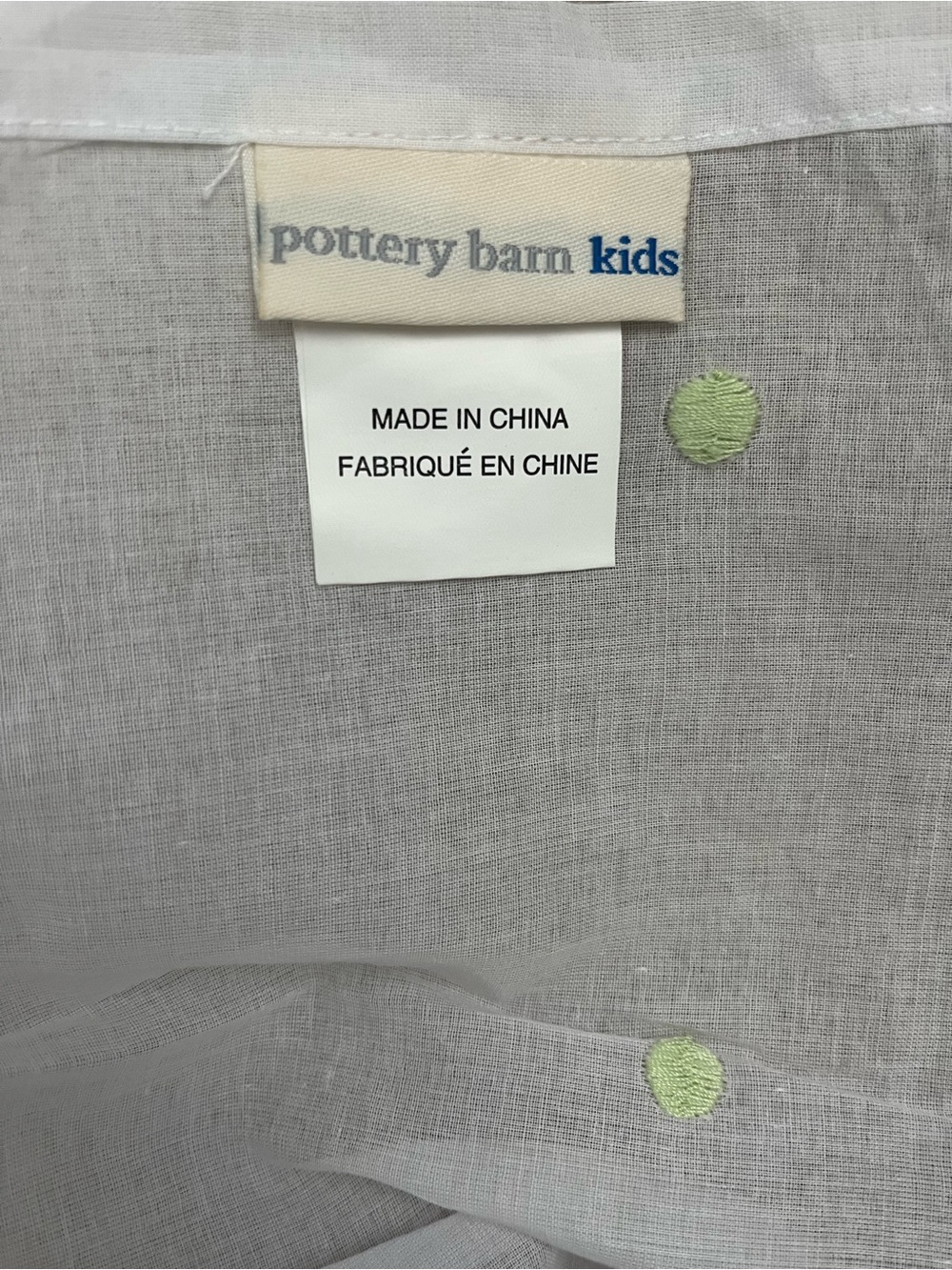 Pottery Barn Kids Light Green Polka Dot Sheer Curtains 44 x 84 - Picture 3 of 5